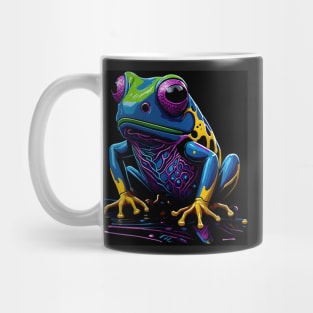 Splash Art of a Cute Colorful Frog Mug